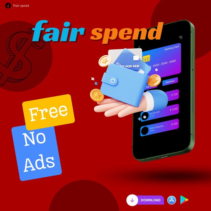 ٣ تصميمات لتطبيق Fair Spend