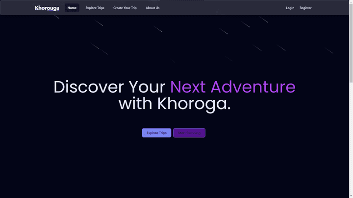 Khorouga trip plannning and sharing platform