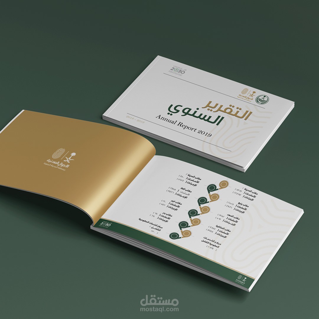 تصميم تقرير سنوي للأحوال المدنية السعودية فرع المدينة المنورة.