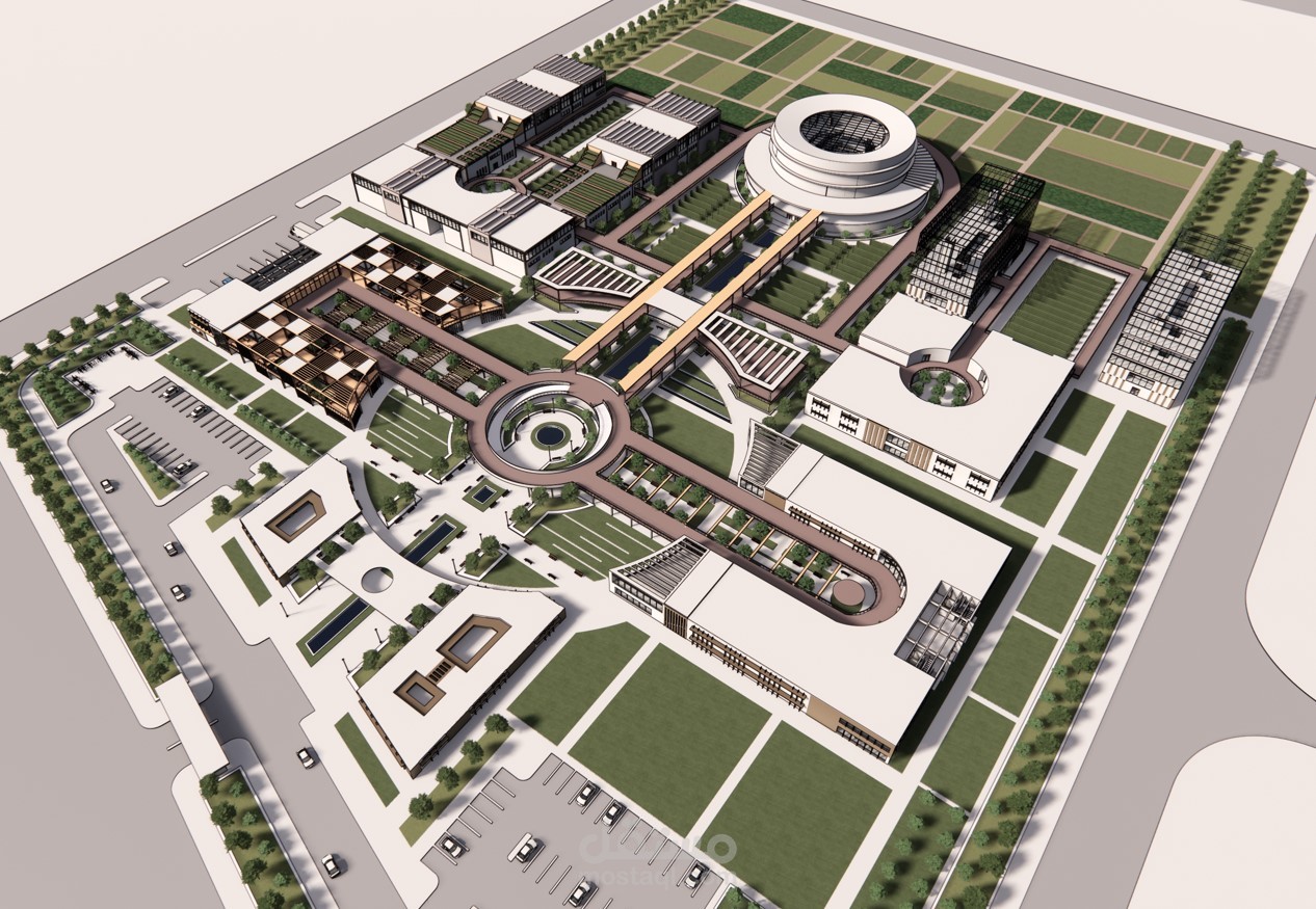 تصميم 3D مشروع معماري كامل