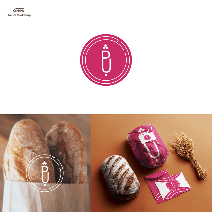 puff bakery logo design