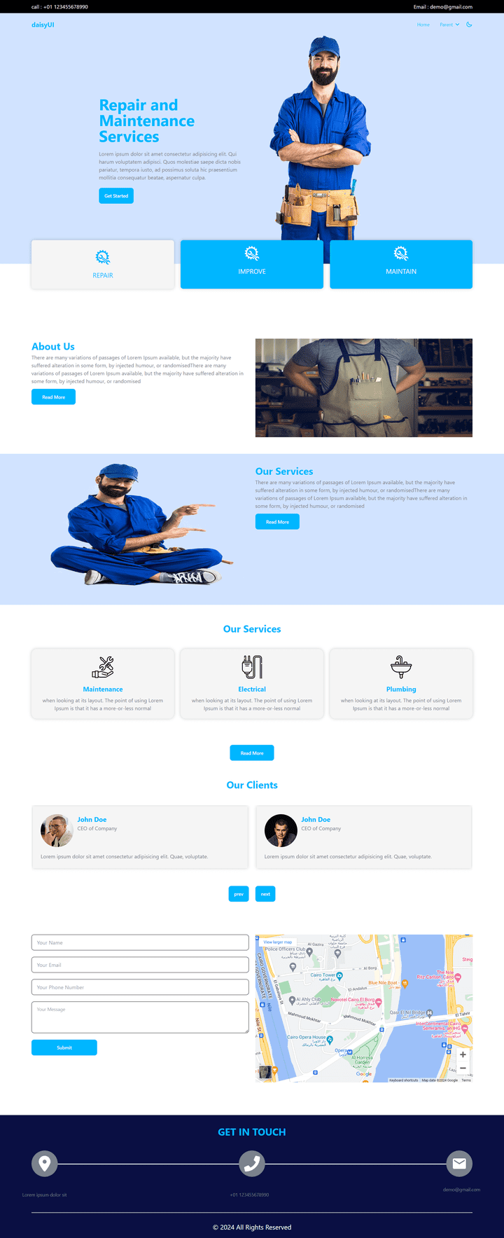 landing page