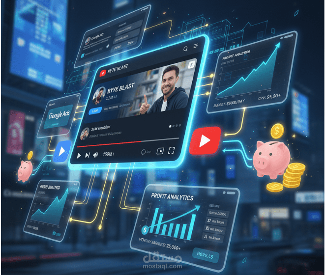 سأقوم بالترويج السريع لقناة اليوتيوب عبر إعلانات جوجل للحصول على مشاهدات وتحقيق الربح.