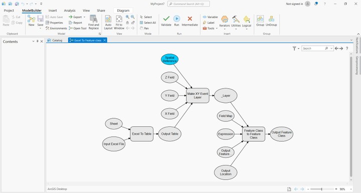 عمل نمذجة ModelBuilder