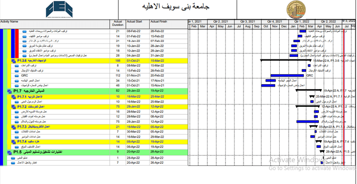 انشاء جداول زمنية احترافية وتدفق نقدي