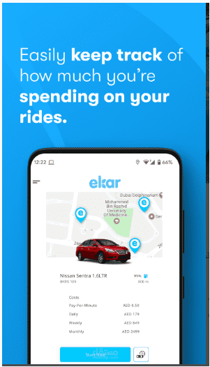 تطبيق إيكار لتأجير السيارات