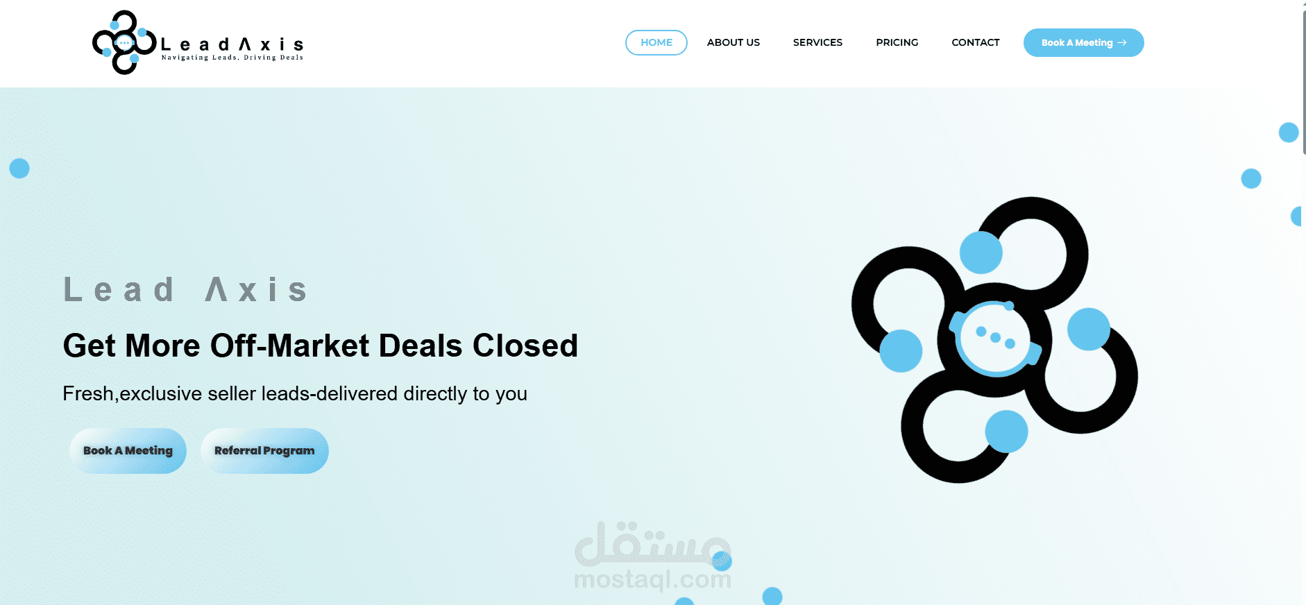 تطوير موقع شركة The Lead Axis