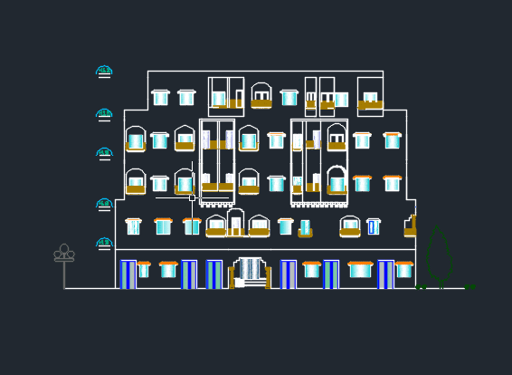 Plan architectural d'une résidence