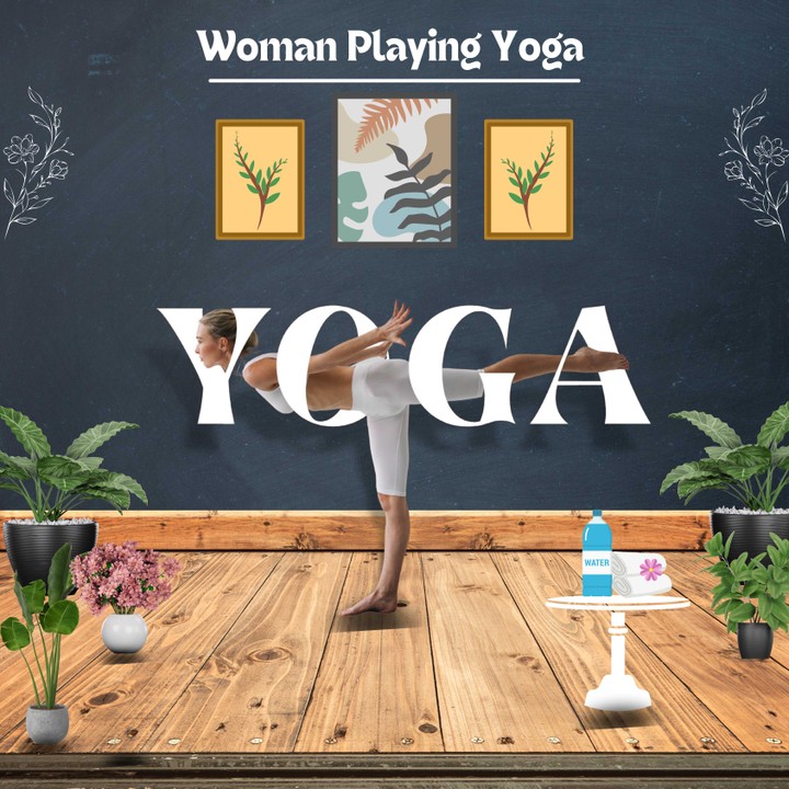 3d Woman Playing Yoga