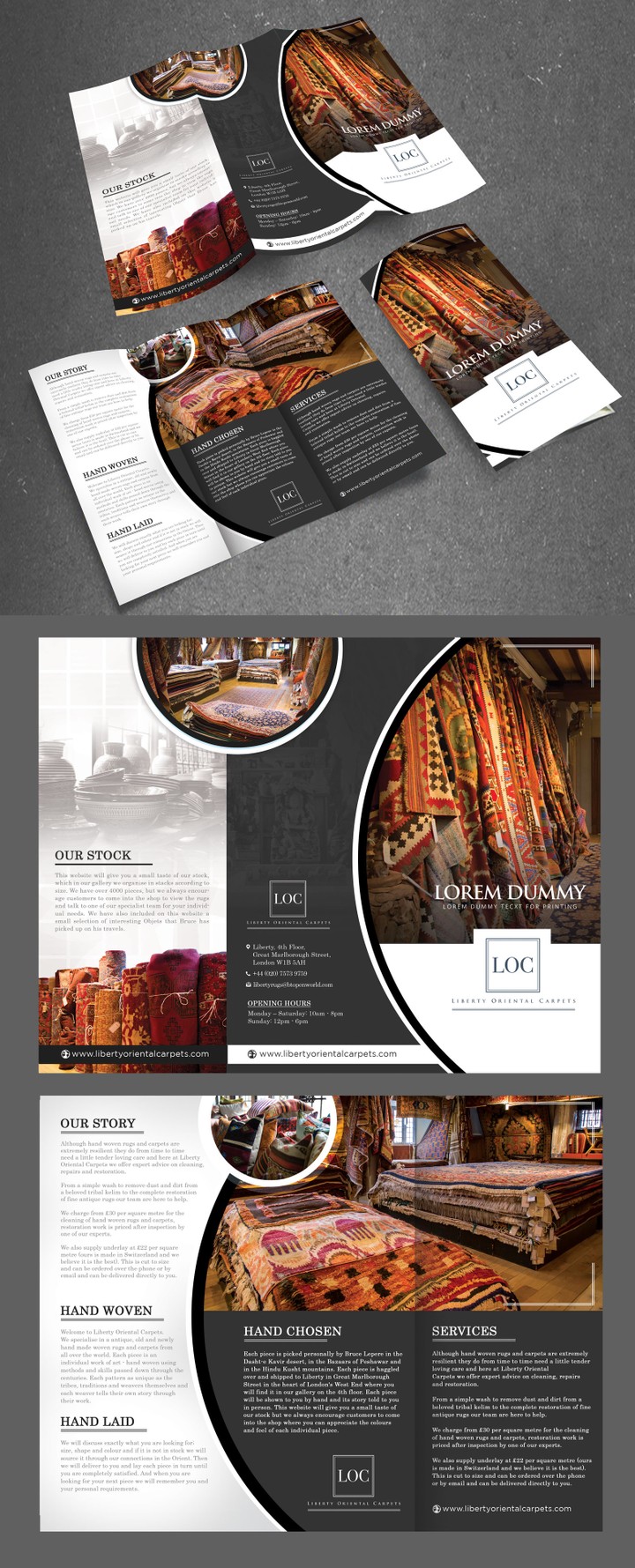 Brochure required for major London based Oriental Rug company