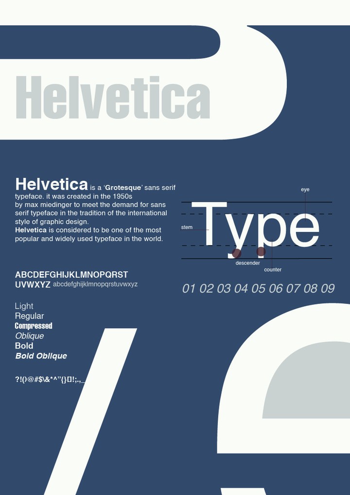 helvetica typeface poster