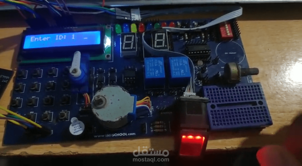 Attendance storing using Fingerprint module and Atmega32 MCU