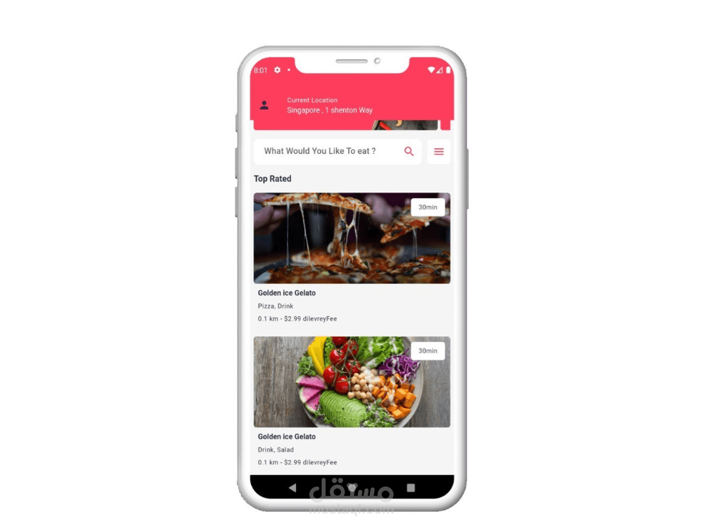 food delivery app
