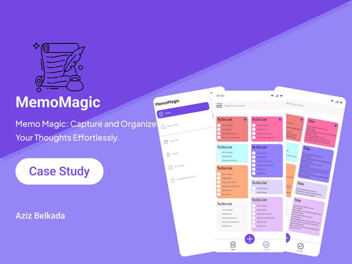 MemoMagic - App for Taking Notes| Case Study