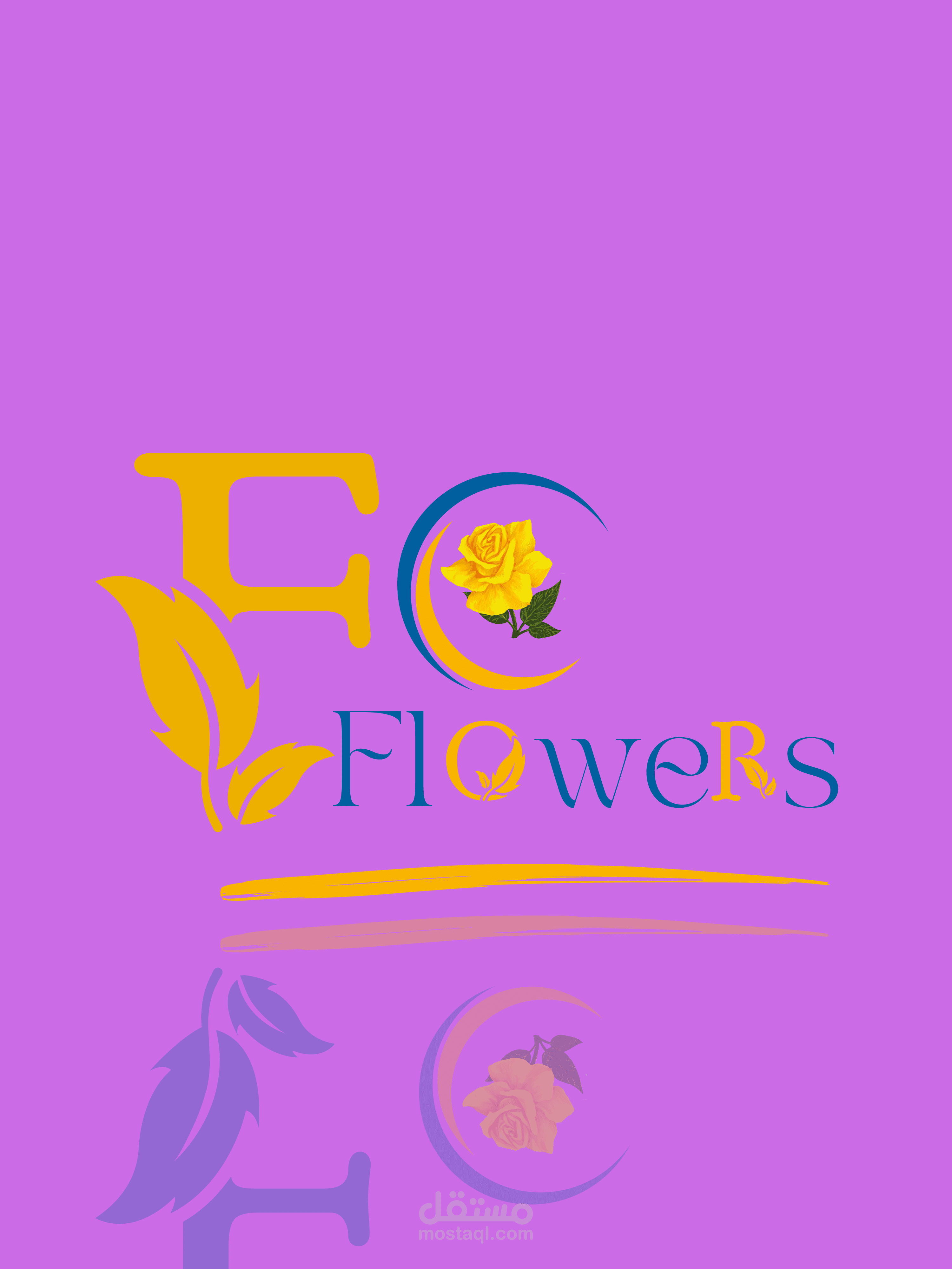 تصميم business card لمشروع flower