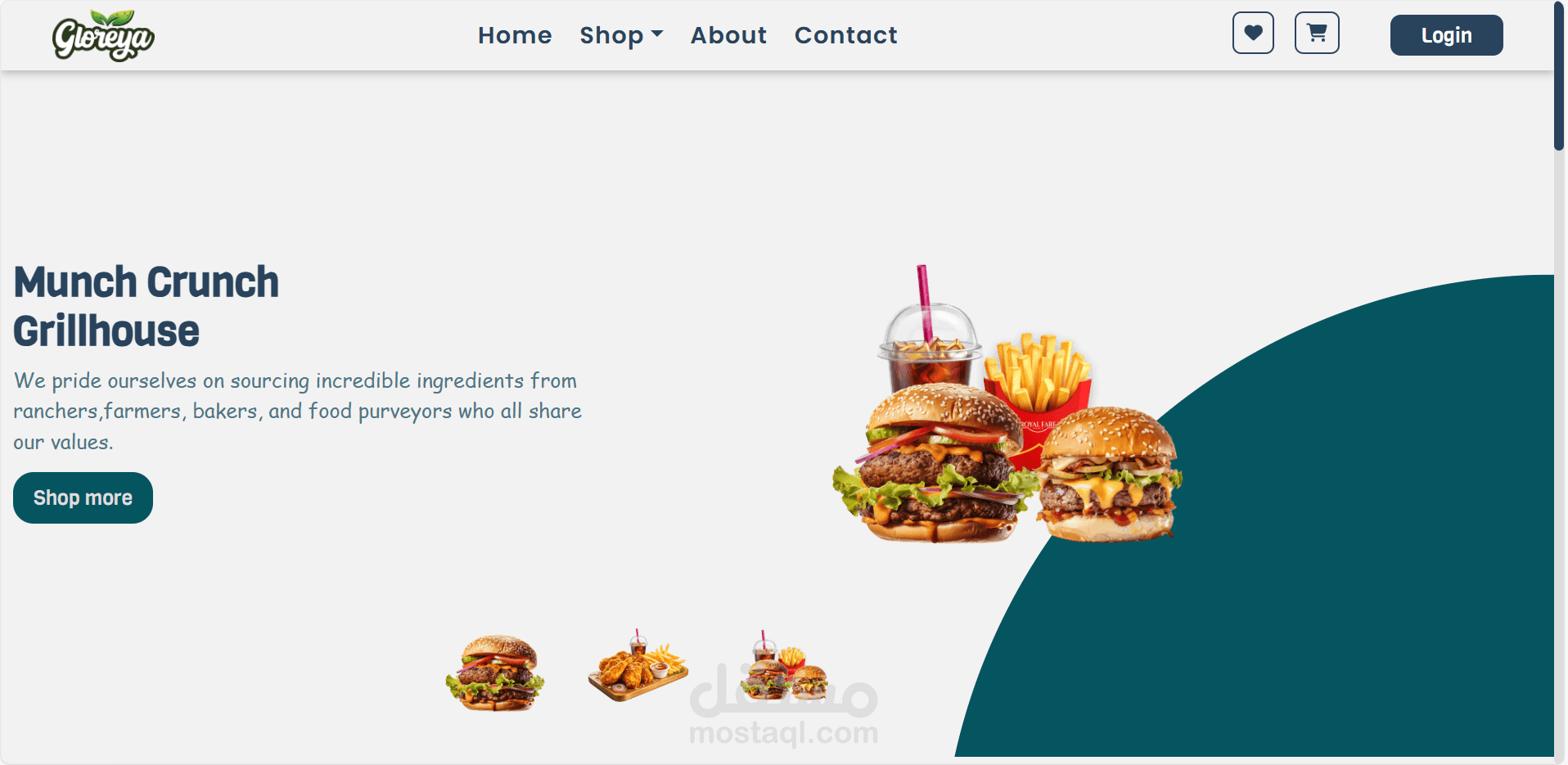 Burger House – موقع  برجر  بتصميم عصري وتفاعلي