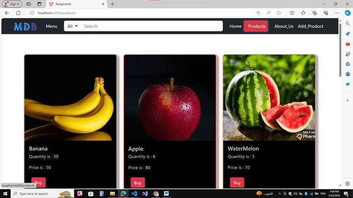 Fruit selling store
