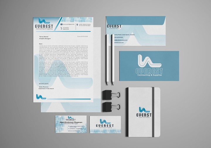 full identity and logo for Everest Company