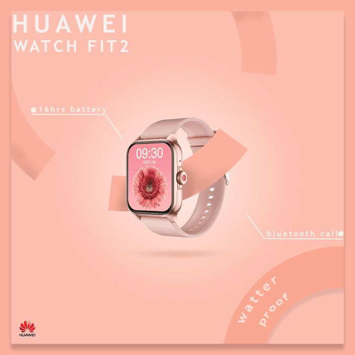 تصميم بوستر اعلاني لساعة huawei