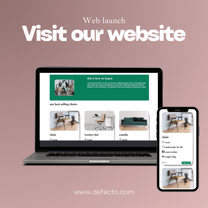 موقع لعرض اثاث المنزل(chairs) باستخدام ,bootstrap, html5,css3 responsive page