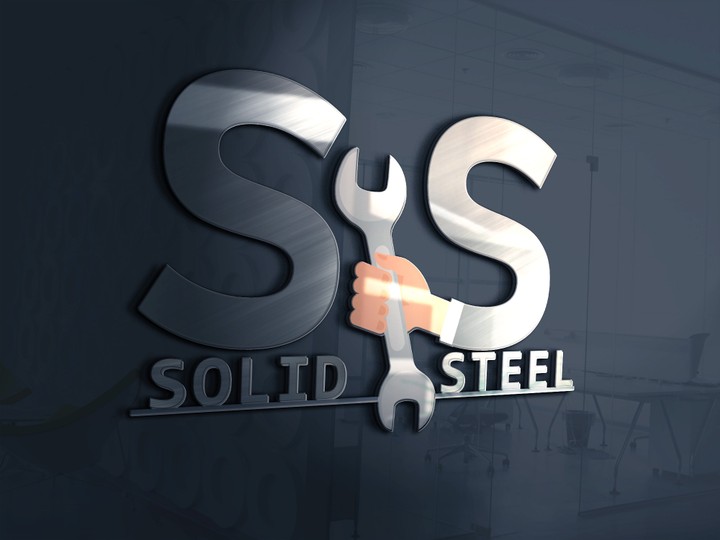 تصميم لوجو SS ( solid steel (