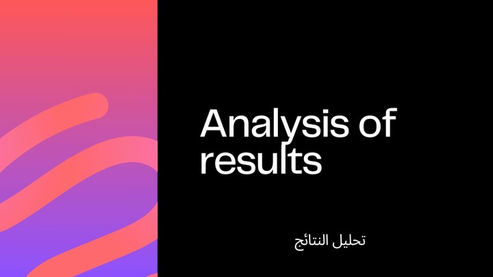 Analysis of results (تحليل النتائج)