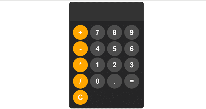 Calculator in HTML CSS JS