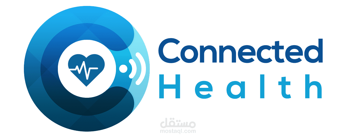 شعار (لوجو) إحترافي لتطبيق الصحة  Connected Health