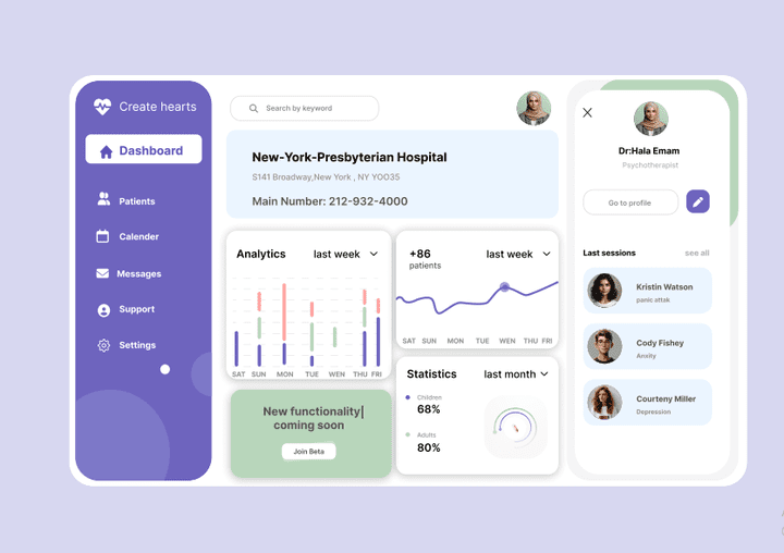 تصميم dashboard