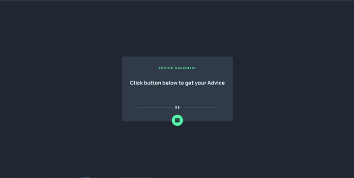 Advice generator app with api