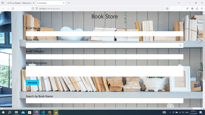 Book Store using HTML ,CSS , Javascrit,Bootstrap