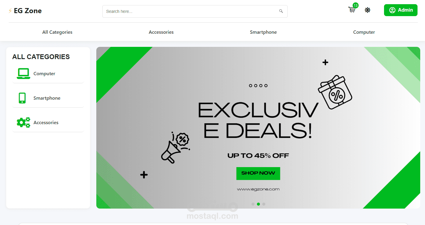 EGZone – منصة تسوق إلكترونيات