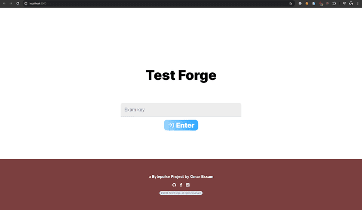 Test Forge مشروع لإجراء امتحانات مدرسية