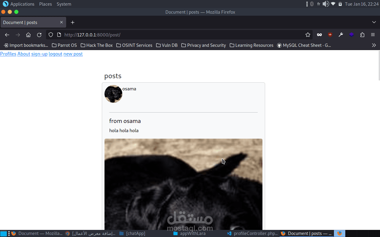 social app using php laravel