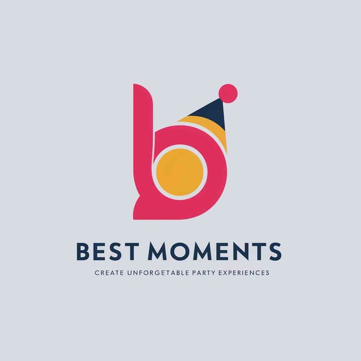 بسيط لمؤسسة تعمل في تنظيم الحفلات الاسم best moments