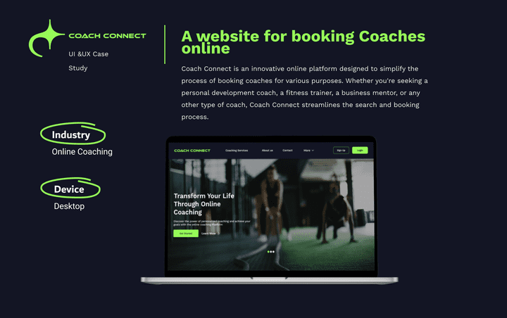 Coach Connect UI/UX Case Study