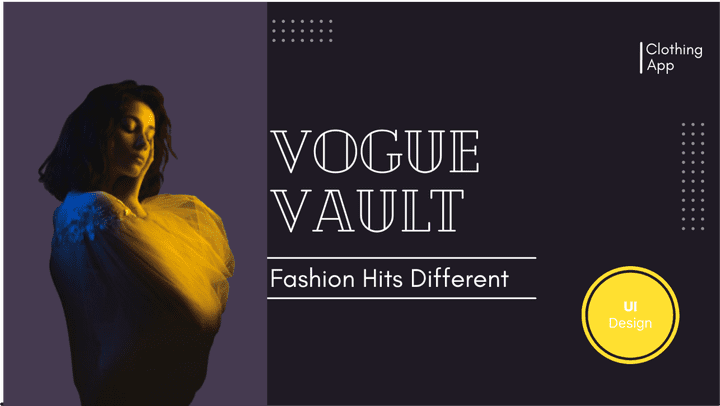 Vogue Vault Clothing App UI Design