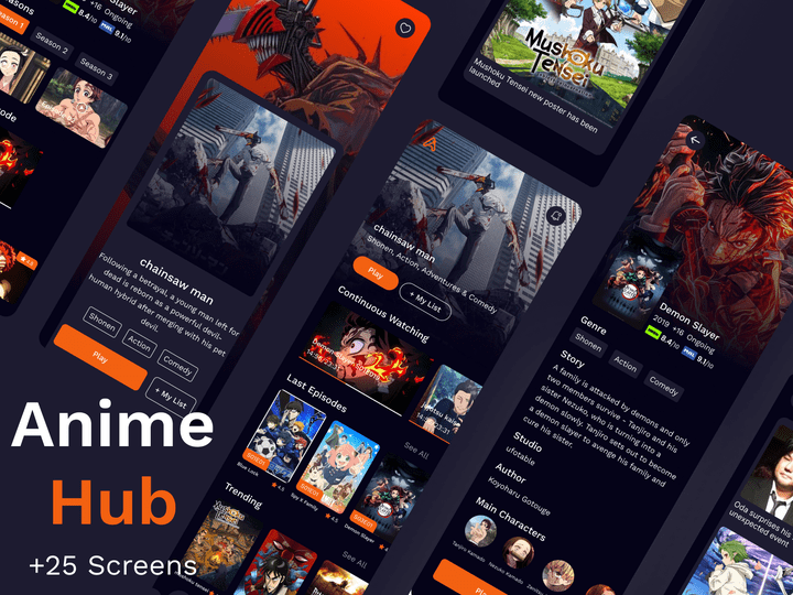 Anime Hub UI Design