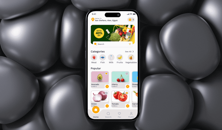 Fresh Mart Grocery App UI Design