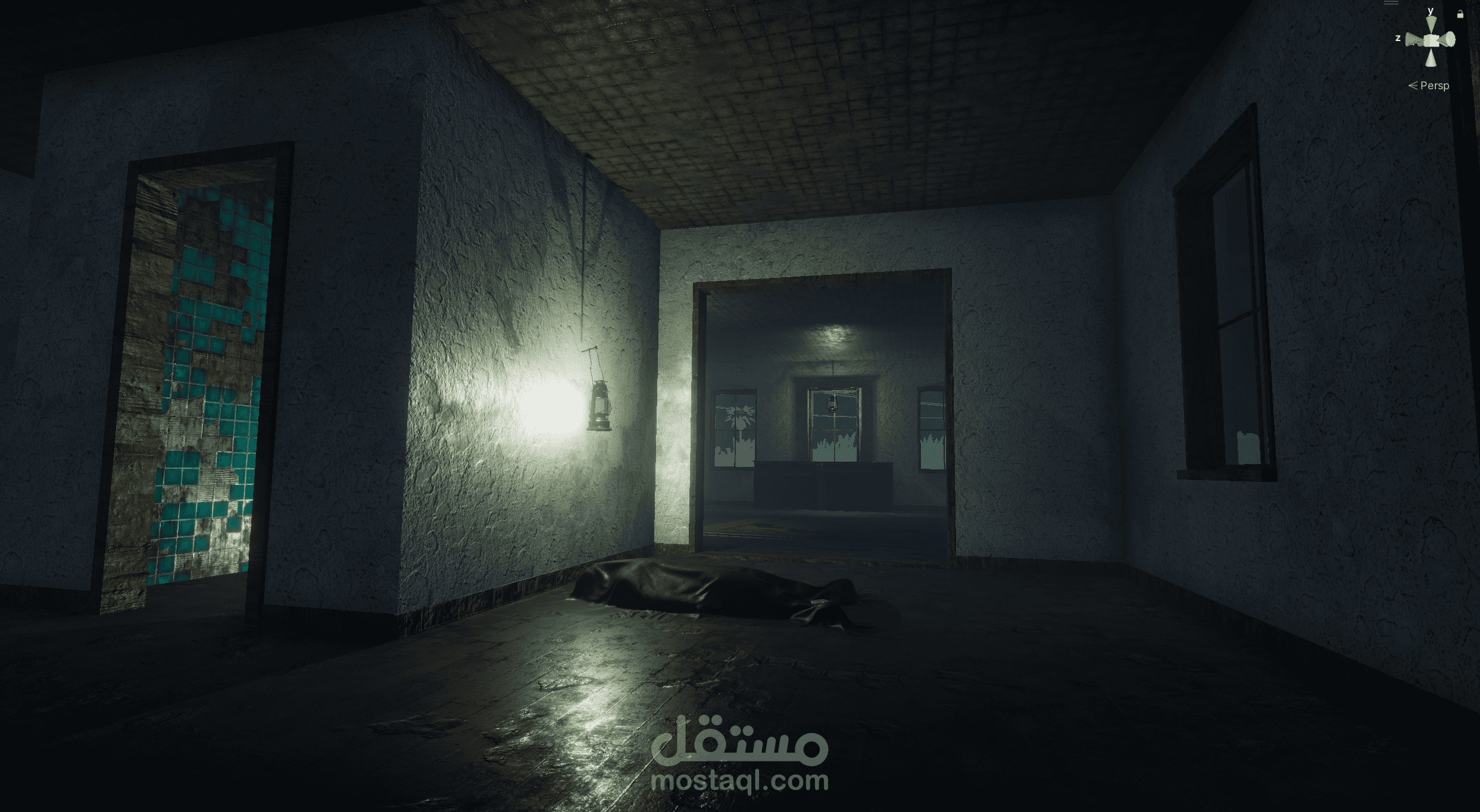 تصميم ماب لعبة رعب على Blender و تصديره ل Unity