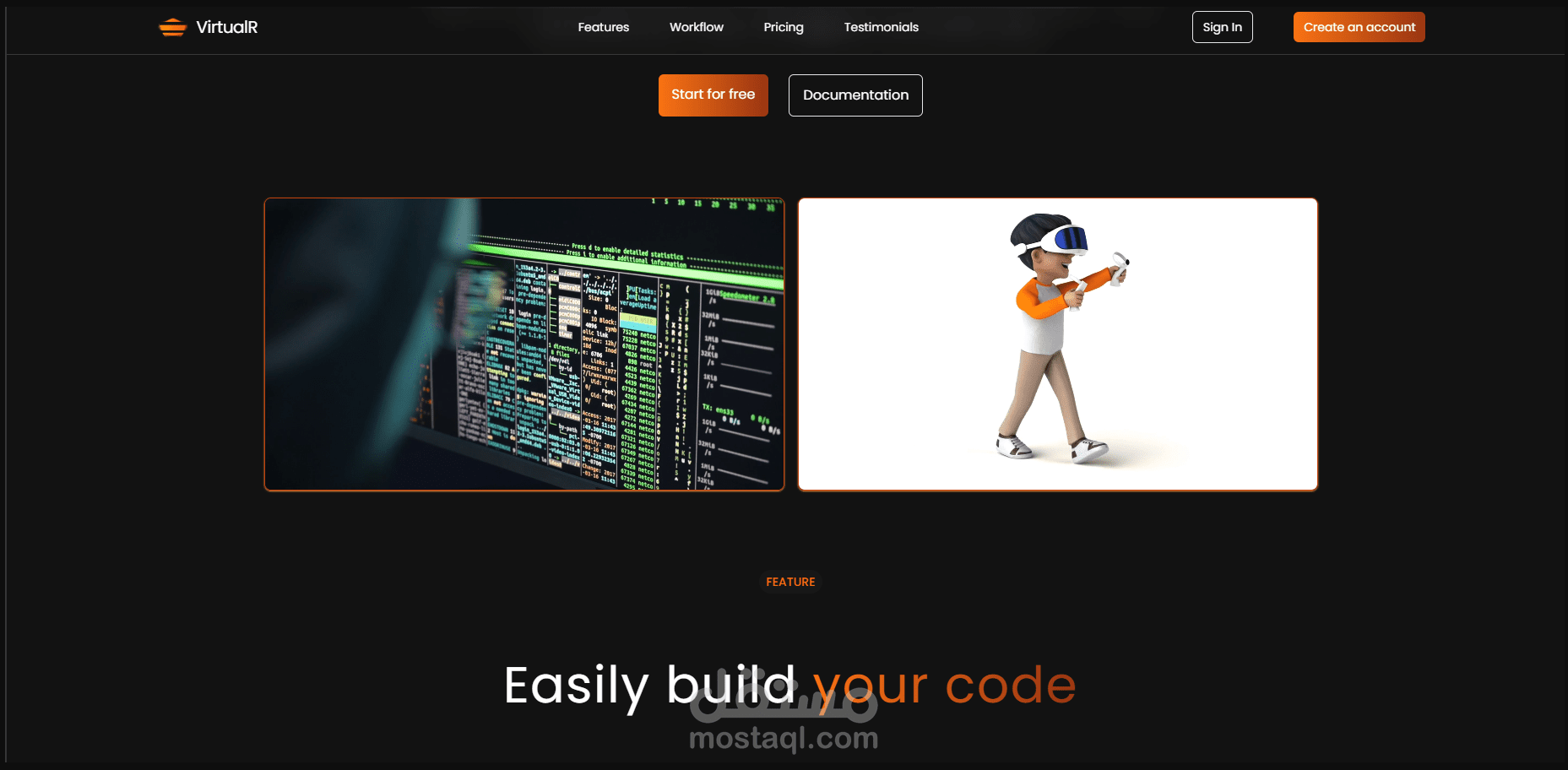 VirtualR React Website