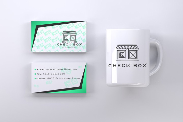 Check box شعار مع هوية بصرية