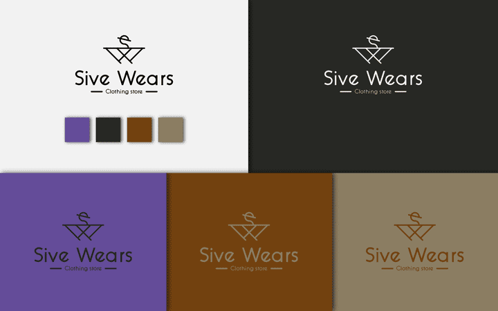 شعار و هوية بصرية لمتجر ملابس "SIVE WEARS"