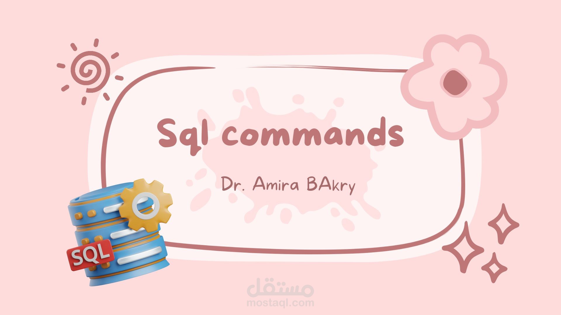 عرض تقديمي عن SQL commands