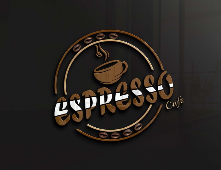 تصميم شعار وهوية بصرية لمقهى يسمى espresso