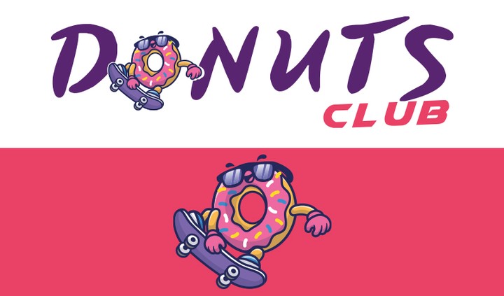 تصميم شعار لبراند حلويات بإسم donuts club