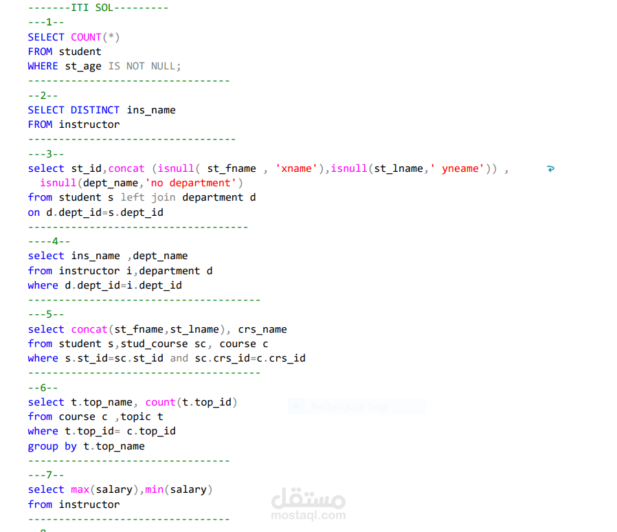 Database analyzes 