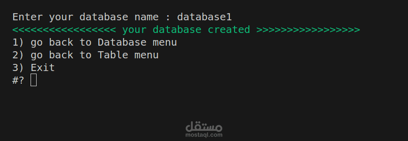 bash script database engine | مستقل