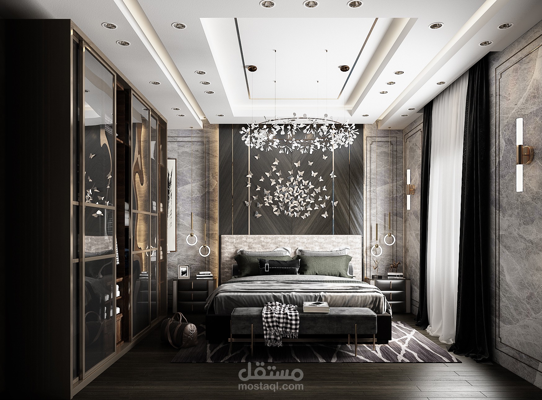 تصميم لغرفه نوم modern