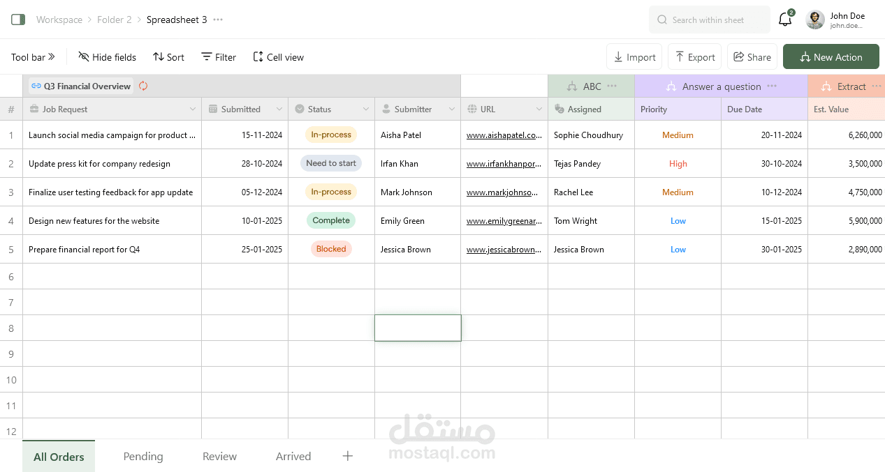 Spreadsheet Prototype